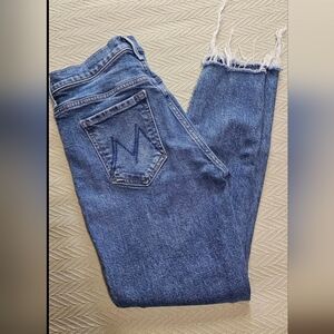 MOTHER the stunner fray Ankle & Cropped Jeans